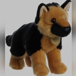 Charming German Shepherd Stuffed Animal - Black and Tan